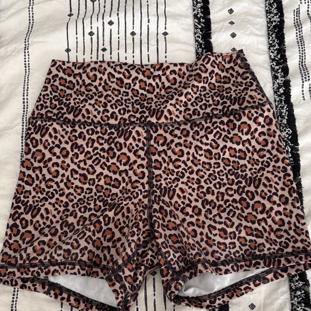 Fleo High Waist Leopard Print Shorts